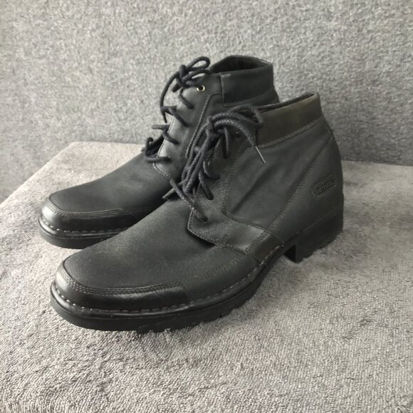 RJ Colt Pebbled Black Leather Ankle Chukka Boots Sz 11M - Picture 1 of 16